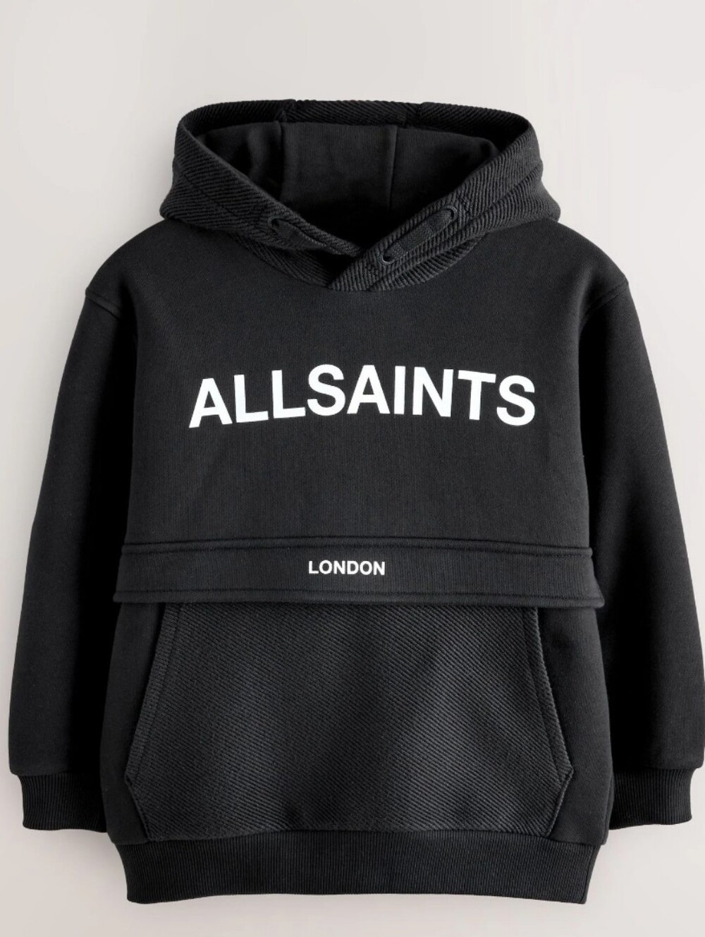 All Saints Black Kids Hoodie with White Logo